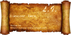 Lunczer Imre névjegykártya
